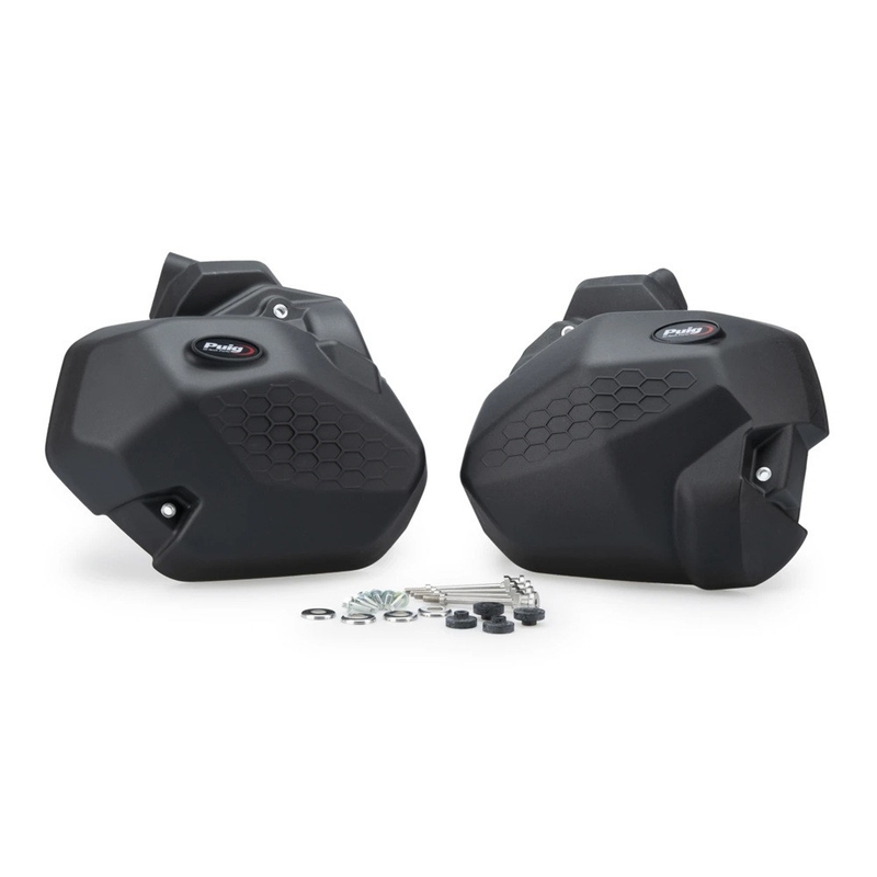 Engine protective covers PUIG Negru included 2 oil plugs