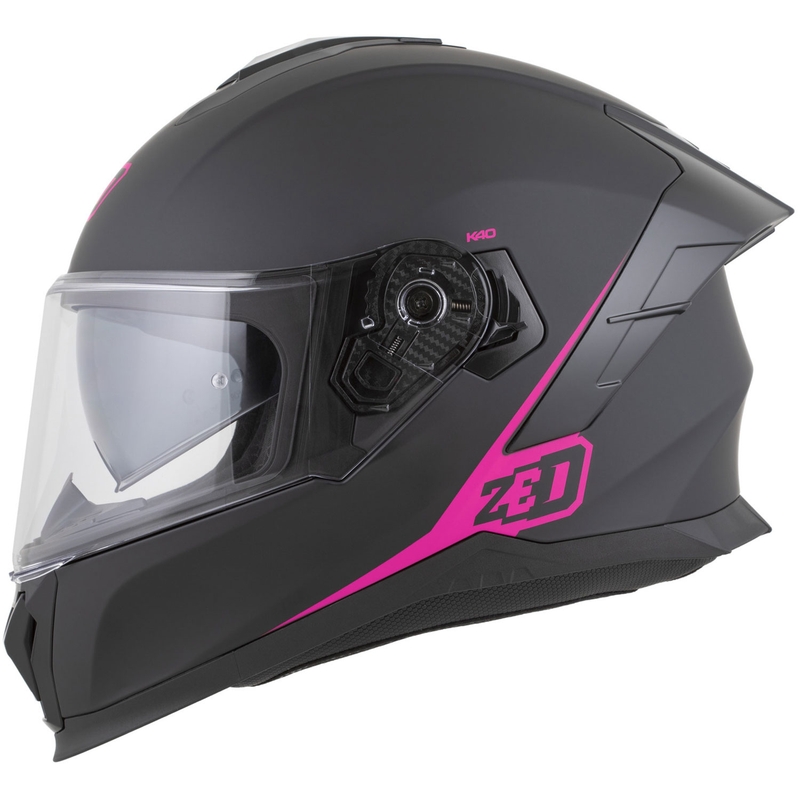 Cască integrală pentru motocicletă ZED K40 negru mat-roz