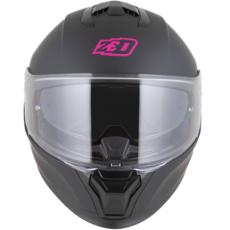 Cască integrală pentru motocicletă ZED K40 negru mat-roz