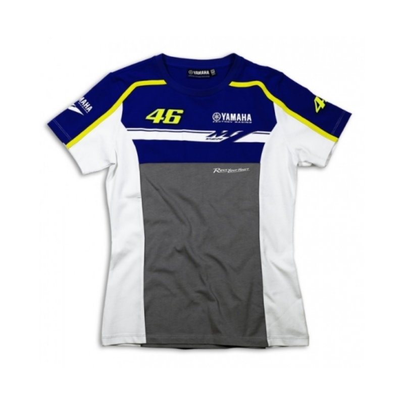 Tricou pentru femei VR46 Valentino Rossi Yamaha Dual albastru-gri albastru-gri