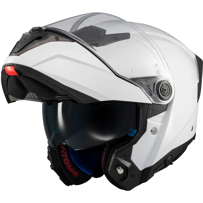Cască de motocicletă pliabilă MT Atom 2 SV Pure A0 albă