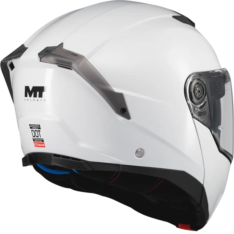 Cască de motocicletă pliabilă MT Atom 2 SV Pure A0 albă