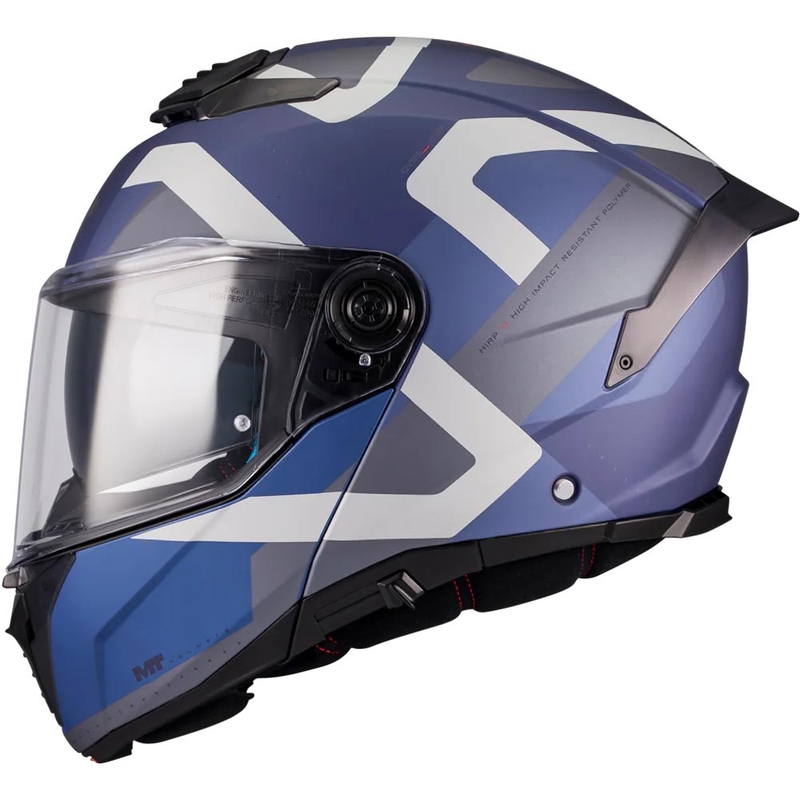 Cască de motocicletă pliabilă MT Atom 2 SV Dexter C2 albastru-gri mat