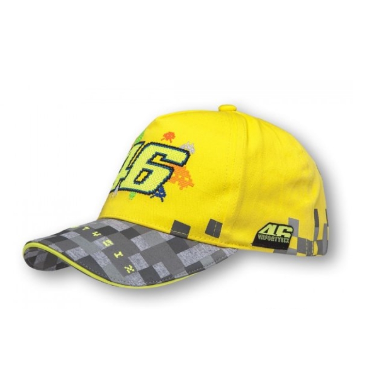 Șapcă pentru copii VR46 Valentino Rossi galben-gri