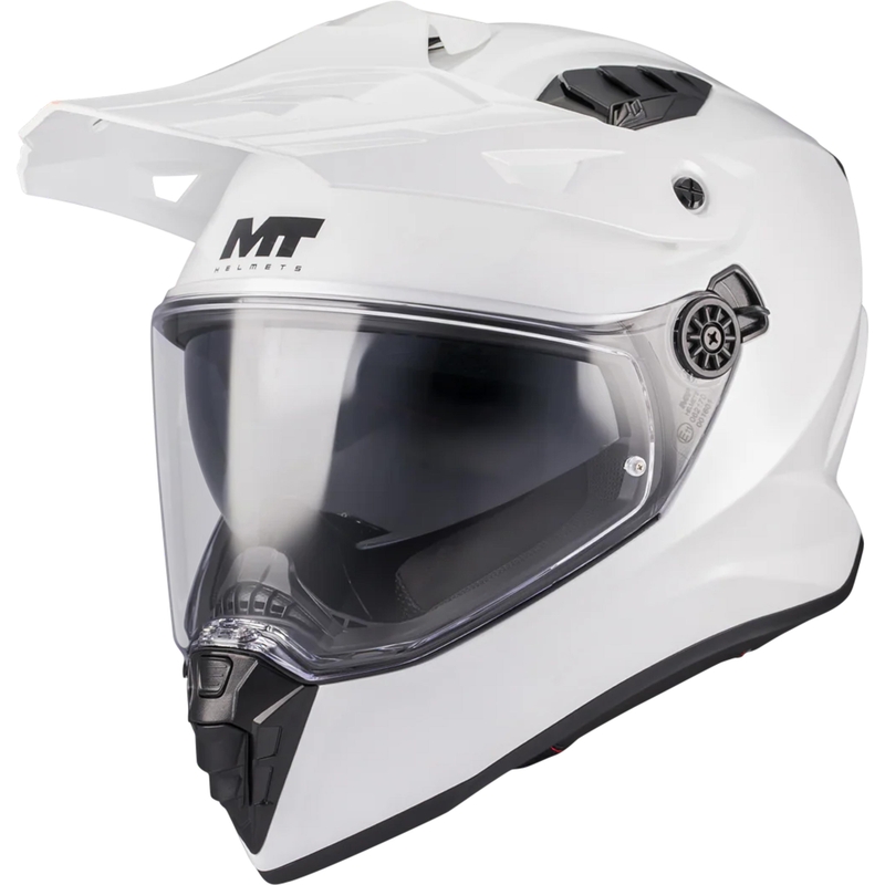 Cască de motocicletă enduro MT Track SV Pure A0 albă