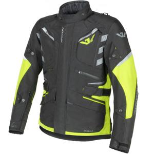 Geacă de motocicletă Ayrton Trail negru-galben fluo-gri
