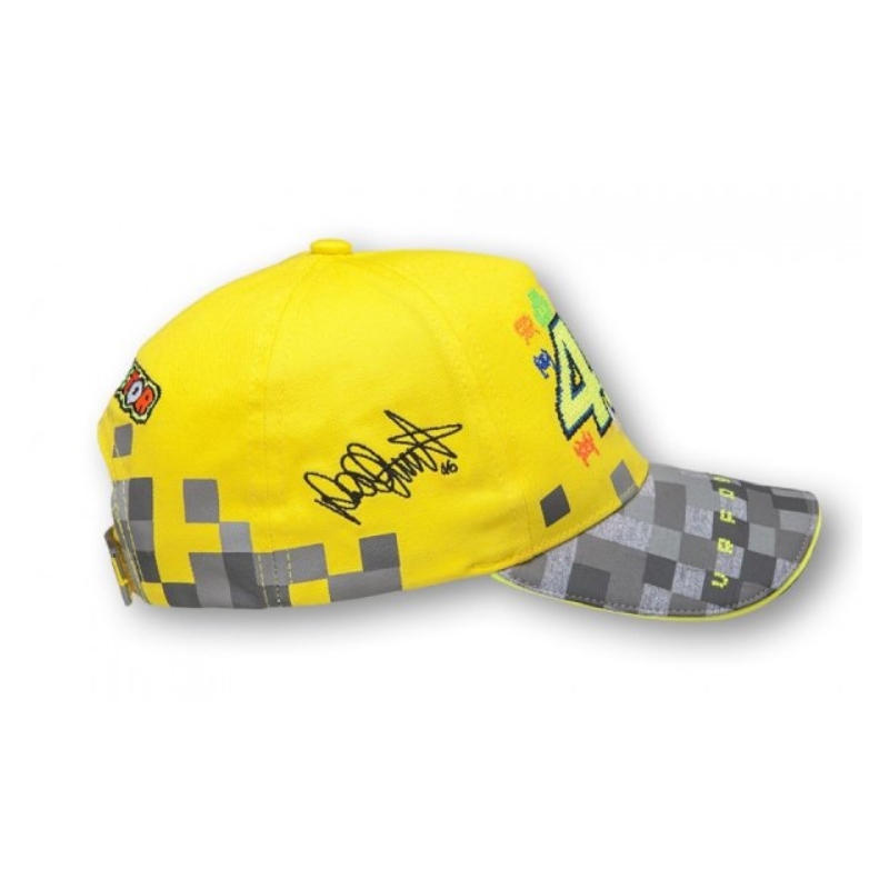 Șapcă pentru copii VR46 Valentino Rossi galben-gri