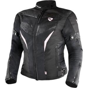 Geaca moto dama Street Racer Rose Air negru-alb