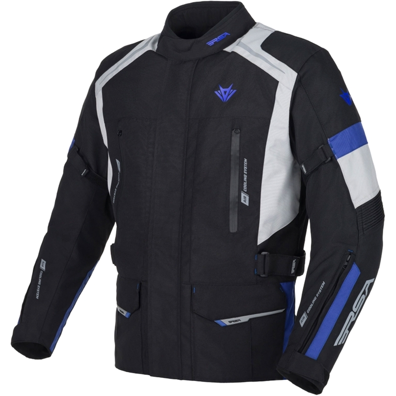 Jachetă pentru motociclete RSA EXO 2 negru-gri-albastru