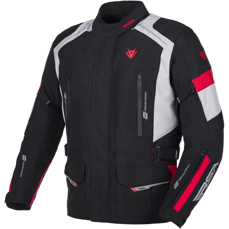 Jachetă pentru motociclete RSA EXO 2 negru-gri-rou