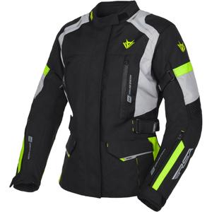 Jachetă de motocicletă pentru femei RSA EXO 2 negru-cenuiu-galben-fluo