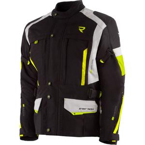 Geacă de motocicletă Street Racer Hilax negru-gri-galben fluo