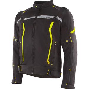 Geacă motociclistă Street Racer Flex EVO negru-galben fluo