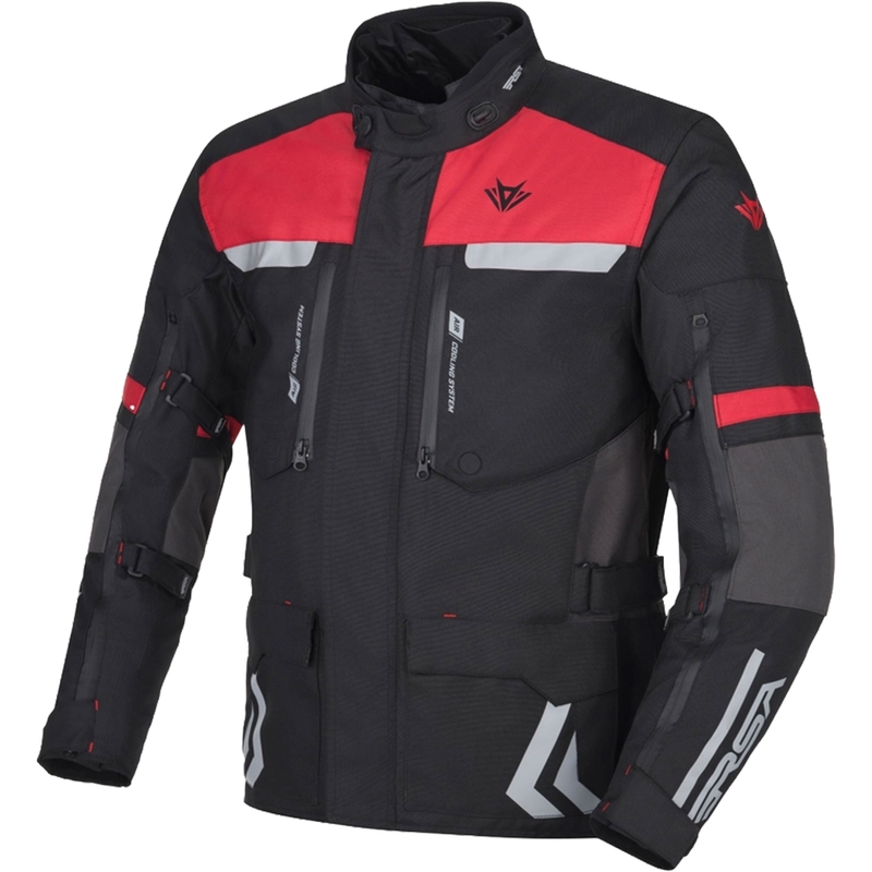 Geacă moto RSA Storm negru-gri-roșu