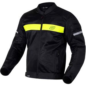 Jachetă de motocicletă Ozone Dart negru-galben-fluo