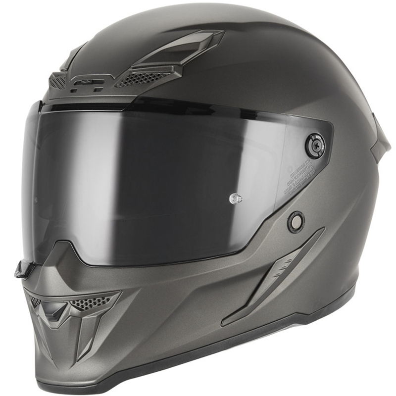 Cască integrală pentru motocicletă NOX Exclusive Goliath, titan mat