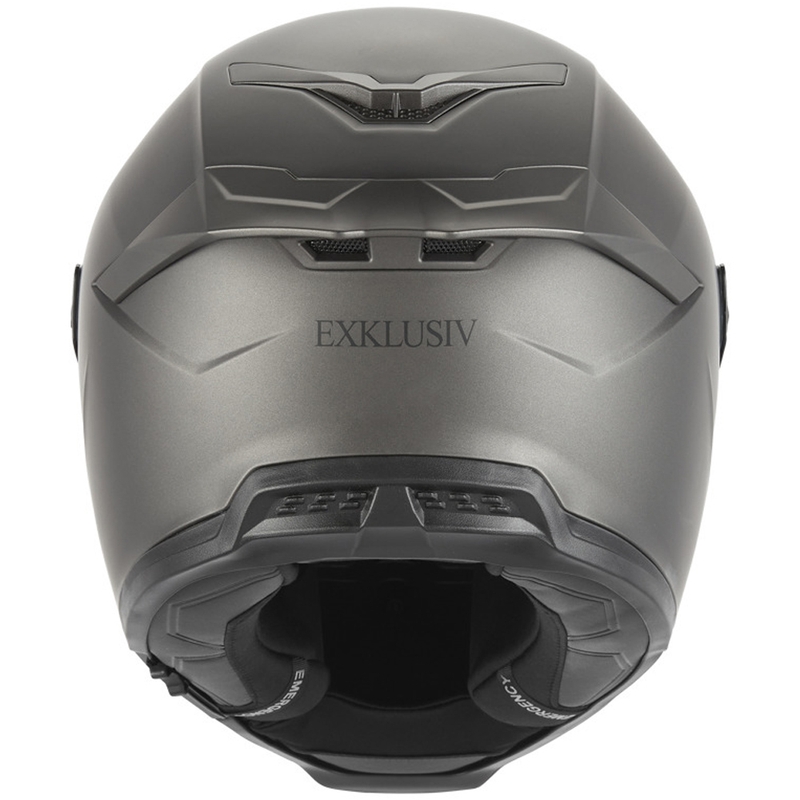 Cască integrală pentru motocicletă NOX Exclusive Goliath, titan mat