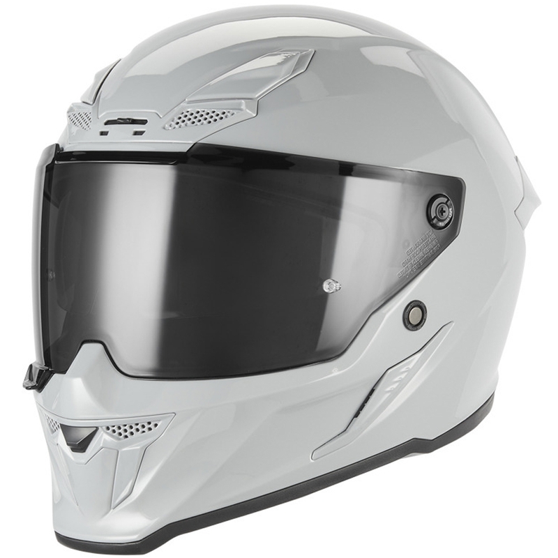 Cască integrală pentru motocicletă NOX Exclusive Goliath gri-alb