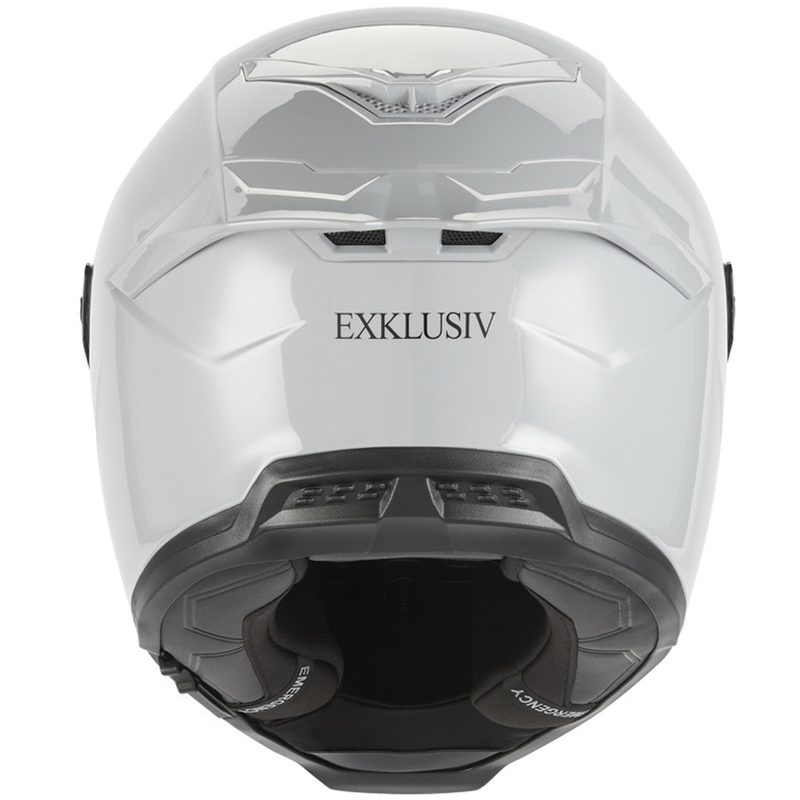 Cască integrală pentru motocicletă NOX Exclusive Goliath gri-alb