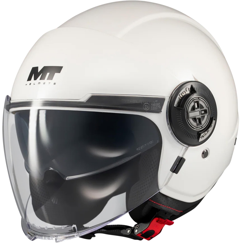 Cască de motocicletă deschisă MT Viale SV S Pure A0 albă