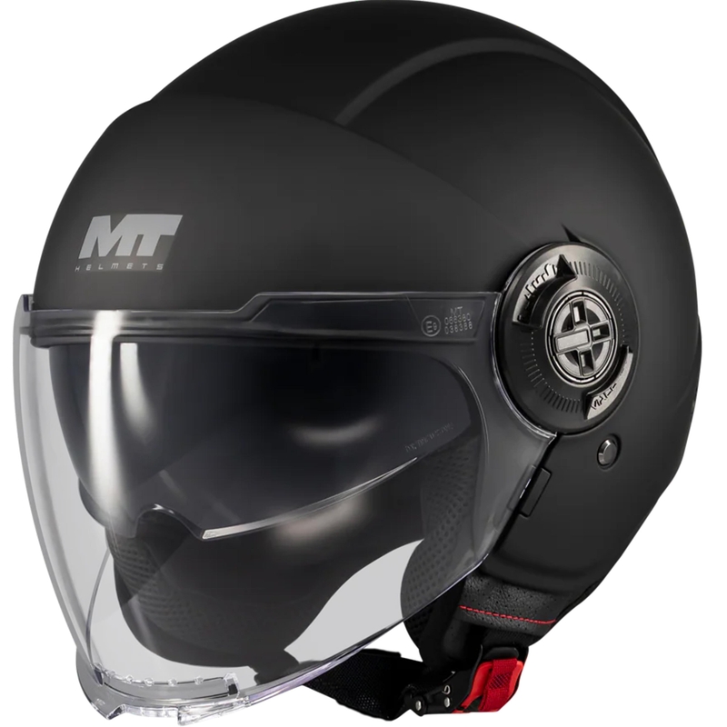 Cască de motocicletă deschisă MT Viale SV S Pure A1 negru mat