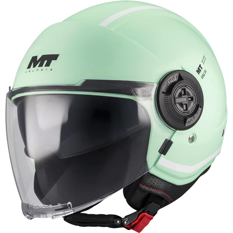 Cască de motocicletă deschisă MT Viale SV S Tasty C6 verde pastel mat