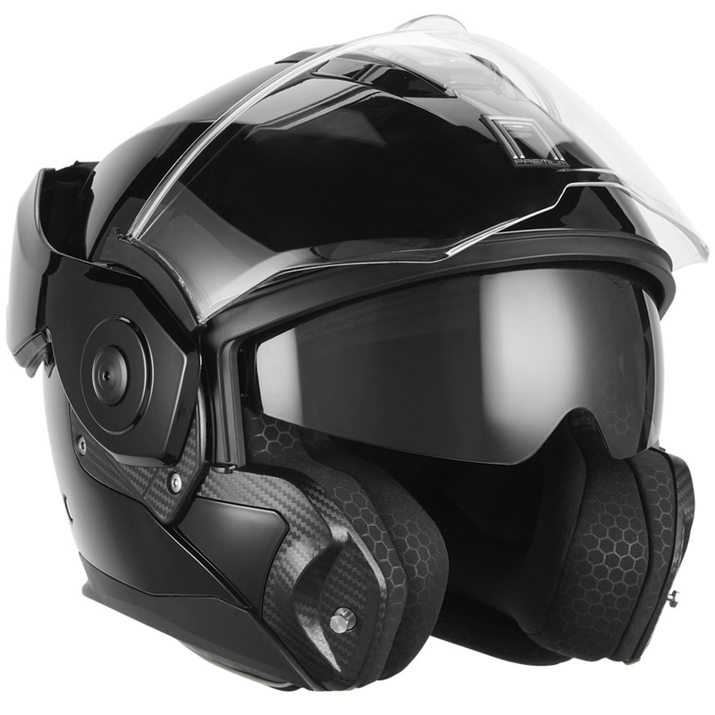 Cască de motocicletă NOX PREMIUM Spinner flip-up neagră