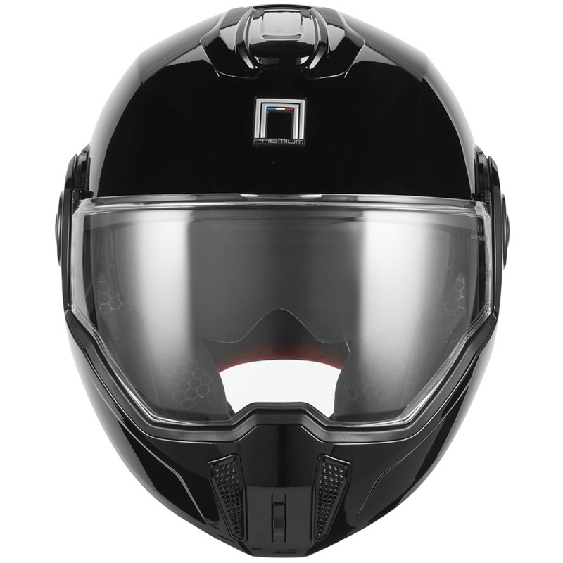 Cască de motocicletă NOX PREMIUM Spinner flip-up neagră