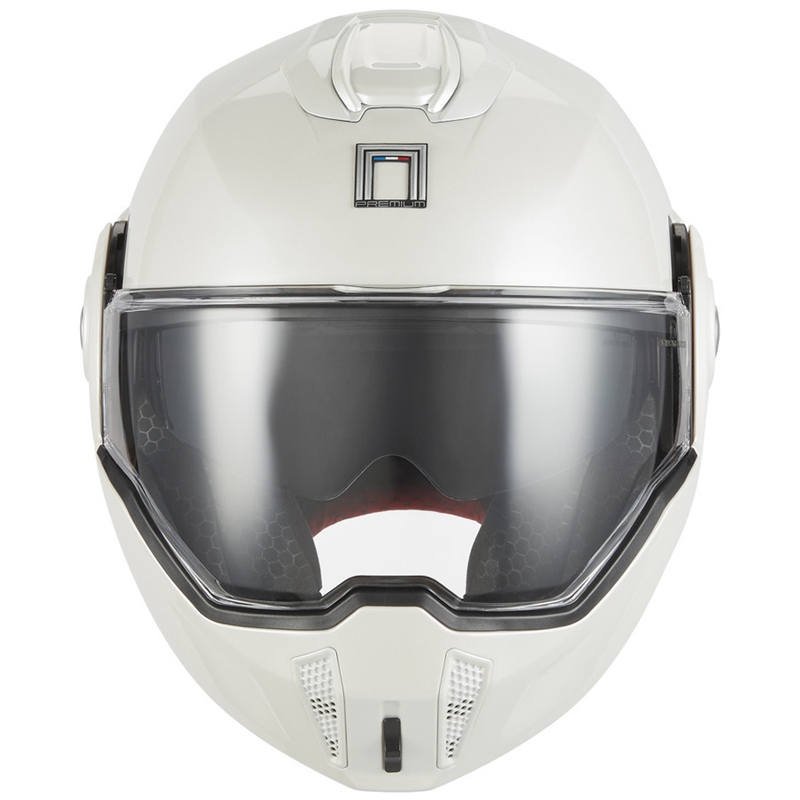 Cască de motocicletă pliabilă NOX PREMIUM Spinner albă