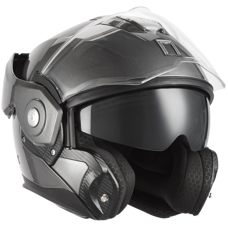 Cască de motocicletă NOX PREMIUM Spinner pliabilă, titan mat