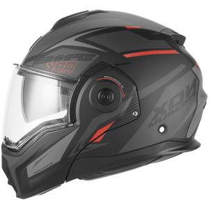 Cască de motocicletă pliabilă NOX PREMIUM Spinner Ark negru mat-roșu