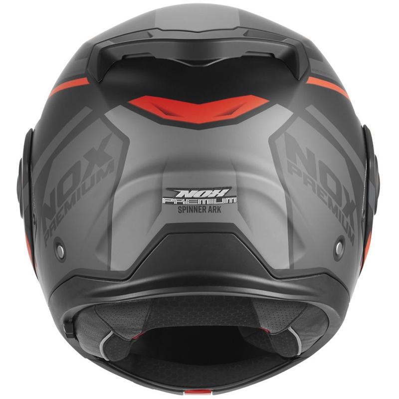 Cască de motocicletă pliabilă NOX PREMIUM Spinner Ark negru mat-roșu