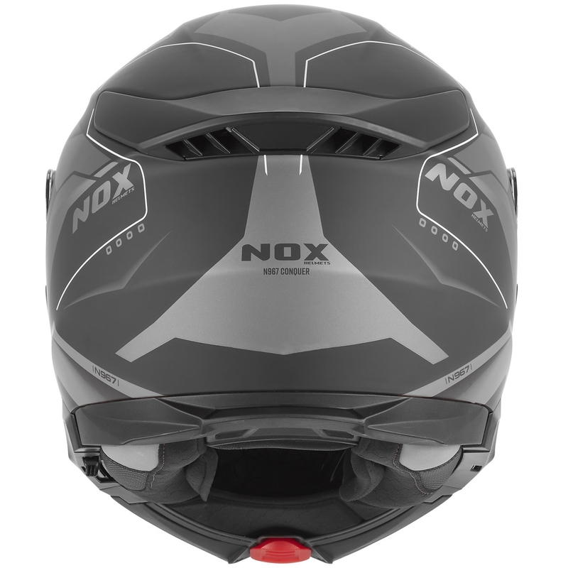 Cască de motocicletă pliabilă NOX N967 Conquer negru mat-argintiu