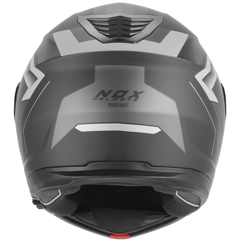 Cască de motocicletă pliabilă NOX N968 Shift negru mat-argintiu