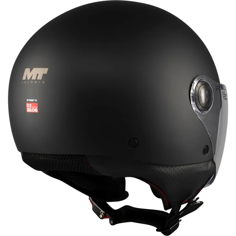 Cască de motocicletă deschisă MT Street S Pure A1 negru mat