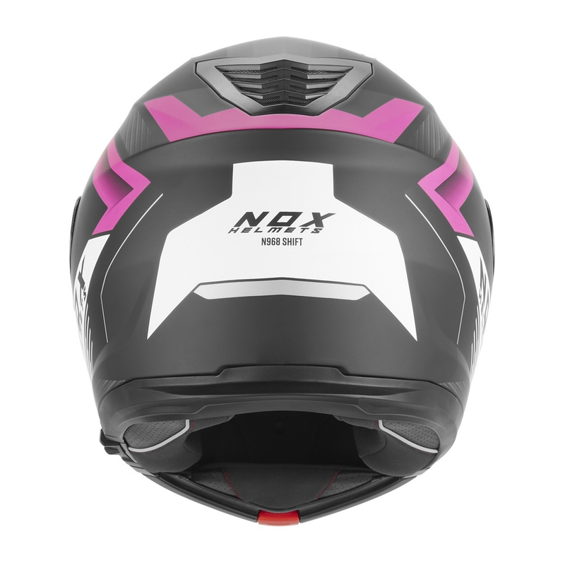 Cască de motocicletă pliabilă NOX N968 Shift negru mat-alb-roz