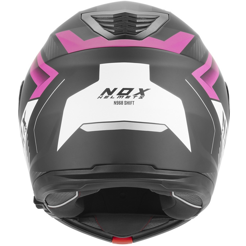 Cască de motocicletă pliabilă NOX N968 Shift negru mat-alb-roz