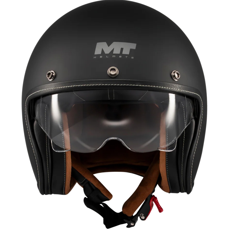 Cască de motocicletă deschisă MT Lemans 2 SV S Pure A1 negru mat