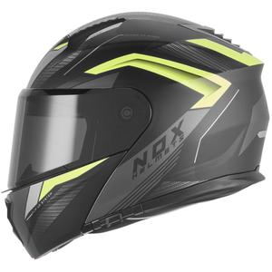 Cască de motocicletă pliabilă NOX N968 Shift negru mat-galben fluo