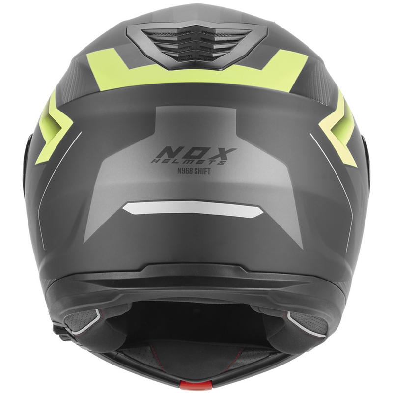 Cască de motocicletă pliabilă NOX N968 Shift negru mat-galben fluo