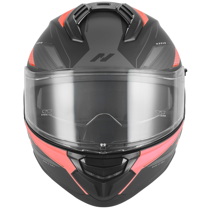 Cască integrală pentru motocicletă NOX N304-S REVO negru mat-roșu