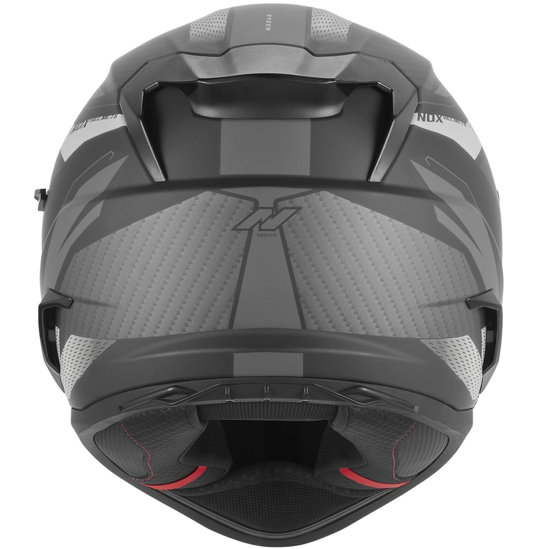 Cască integrală pentru motocicletă NOX N304-S REVO negru mat-argintiu