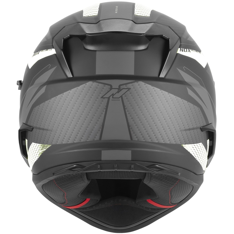 Cască integrală pentru motocicletă NOX N304-S REVO negru mat-alb