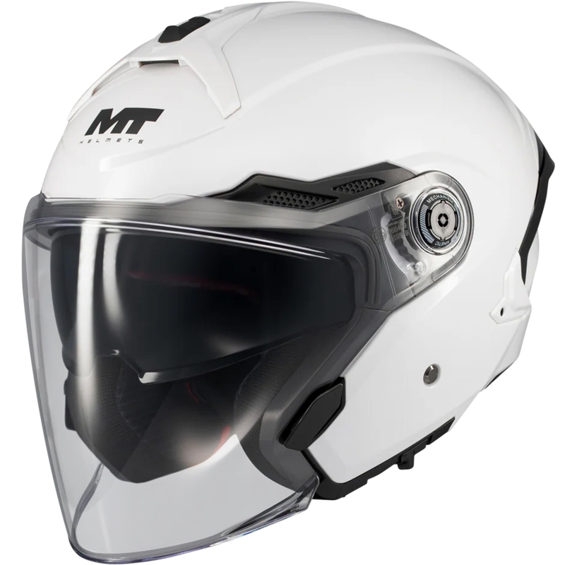 Cască de motocicletă deschisă MT Cosmo SV Pure A0 albă