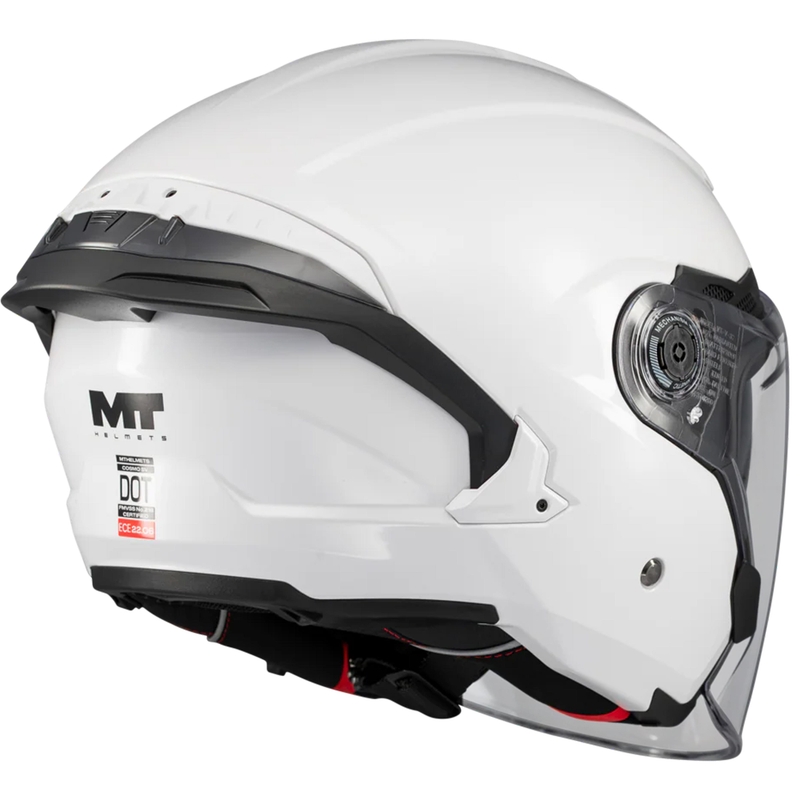 Cască de motocicletă deschisă MT Cosmo SV Pure A0 albă