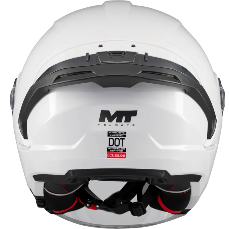 Cască de motocicletă deschisă MT Cosmo SV Pure A0 albă