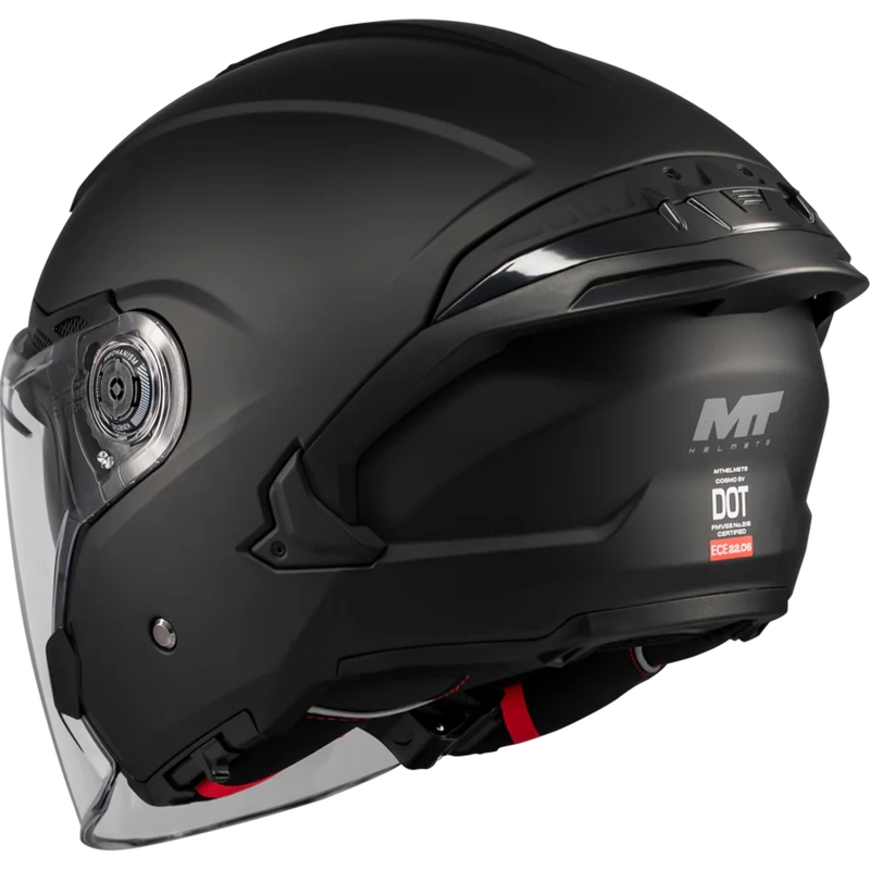 Cască de motocicletă deschisă MT Cosmo SV Pure A1 negru mat