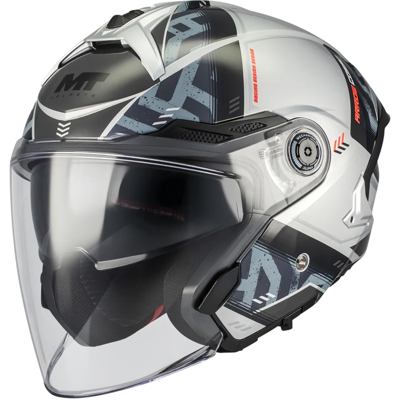 Cască de motocicletă deschisă MT Cosmo SV Arrow C2 gri-negru