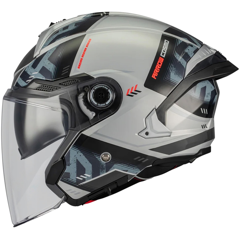 Cască de motocicletă deschisă MT Cosmo SV Arrow C2 gri-negru