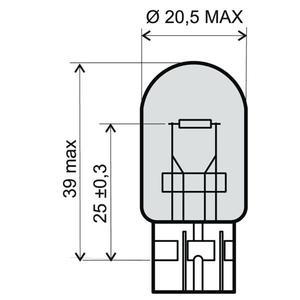 Bec RMS 246510381 12V 21W T20 Alb